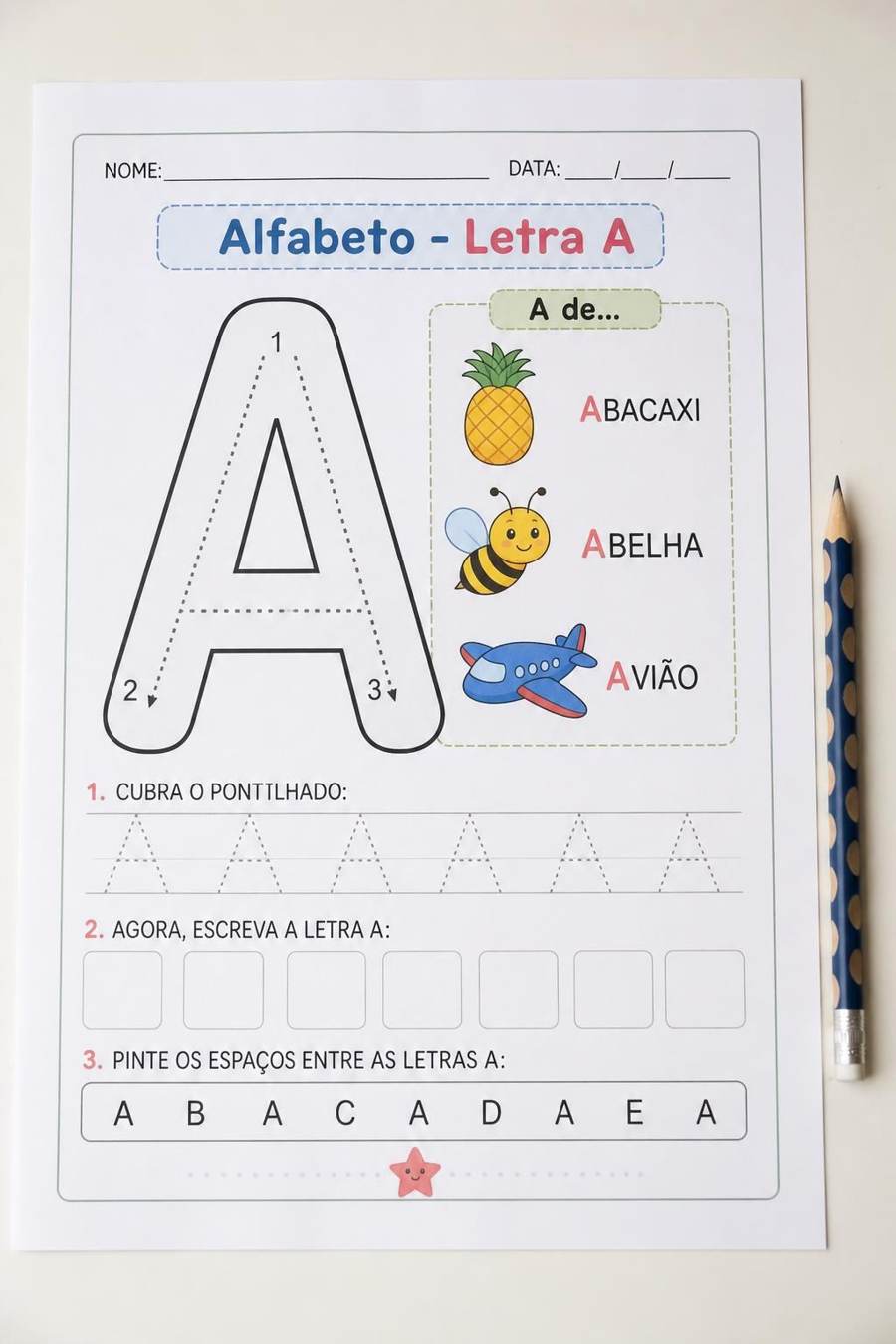Exemplo de atividade: Alfabeto
