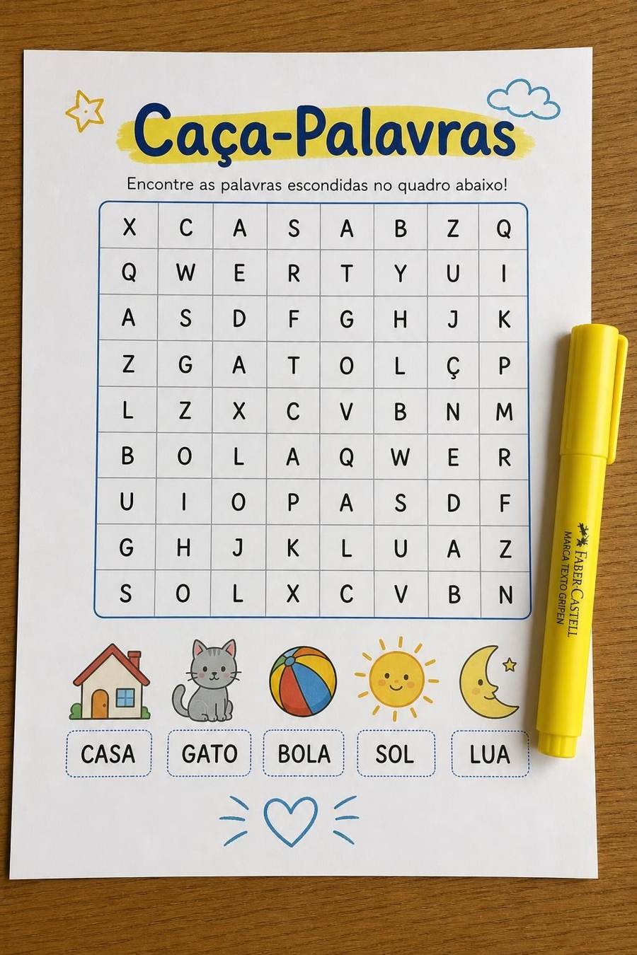 Exemplo de atividade: Caça-palavras
