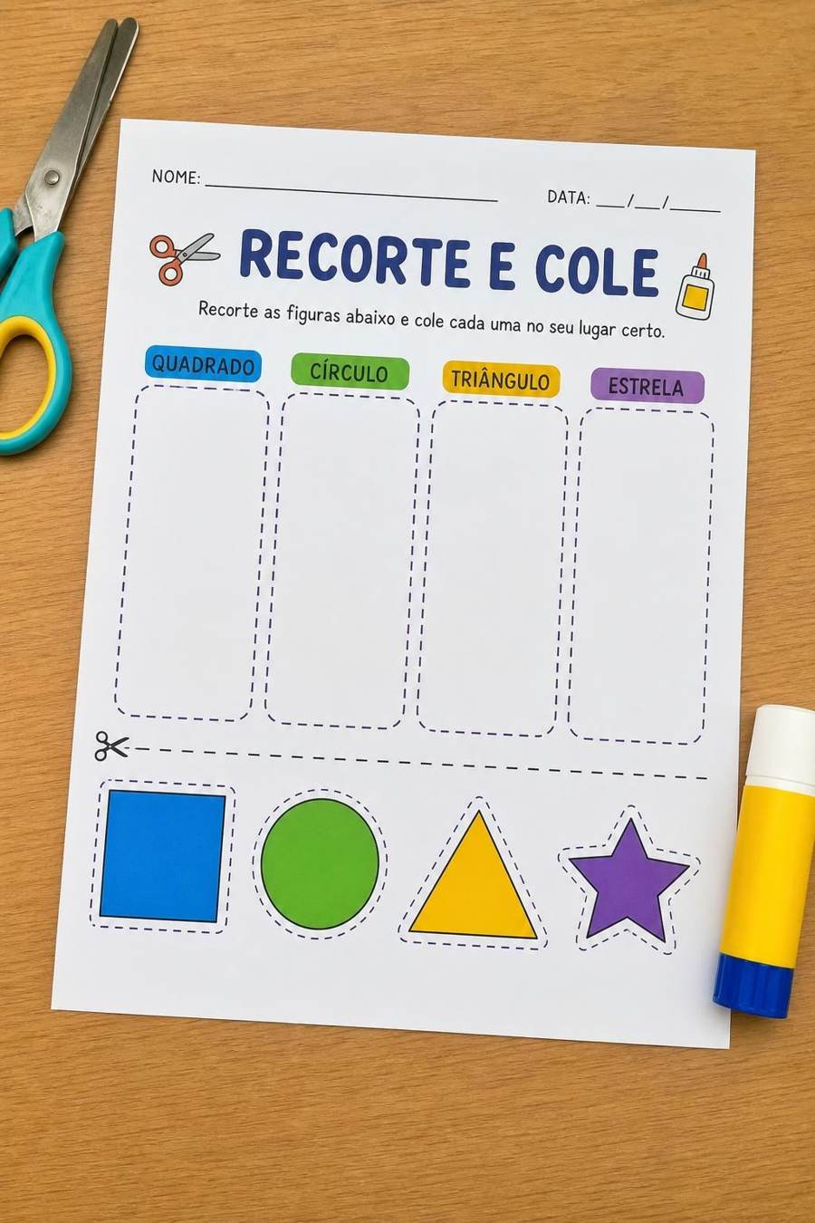 Exemplo de atividade: Recorte e cole